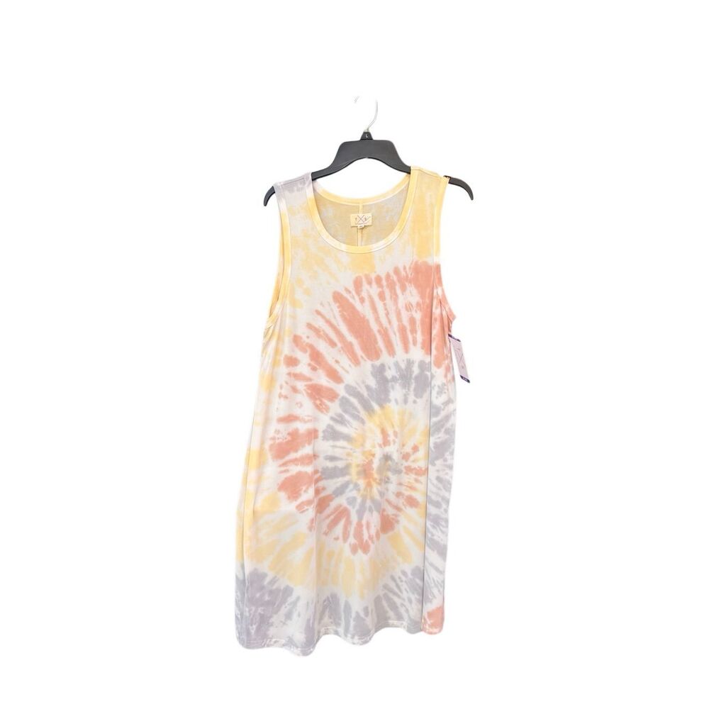 T&S by Thread & Supply Women's Tie Dye Tank Dress Orange Sunset XXL NWT